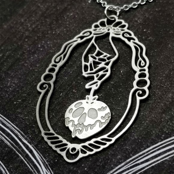 Gothic Sweet & Deadly Silver Necklace - Picture 2 of 3